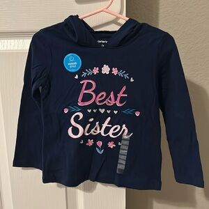 Toddler Long Sleeve Top, Hoodie Style - Size 2T